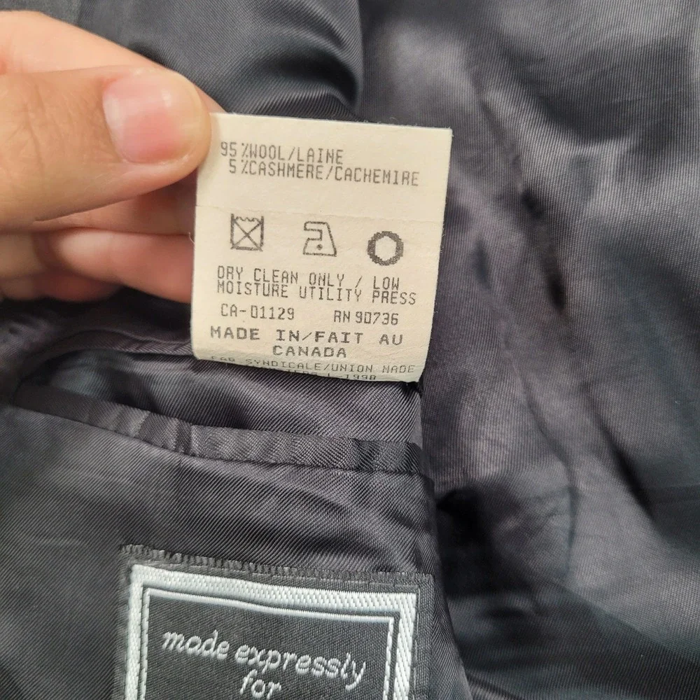 Ralph Lauren Mens Gray‎ Wool Cashmere Blend 3 Button Sport Coat Blazer 42R